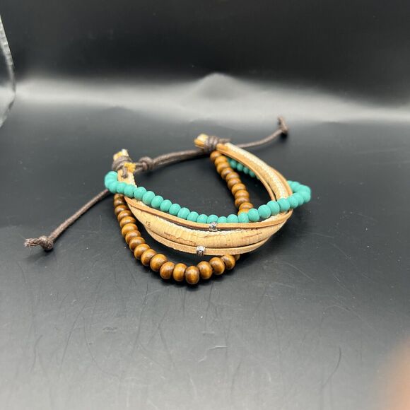 Paparazzi Bracelet Stack To Basics Blue Urban Boho Western Hippie Wristlet Slide - Picture 4 of 10